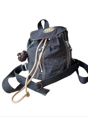 RARE VTG Kipling Mini Backpack Camera Bag | Lens Protector | Bottle Holder